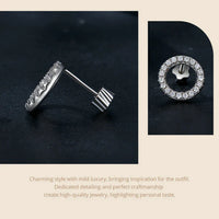 Moissanite 10mm Stud Earrings S925 Sterling Silver Screw Back Gift Mom