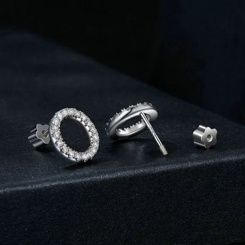 Moissanite 10mm Stud Earrings S925 Sterling Silver Screw Back Gift Mom