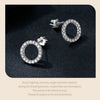Moissanite 10mm Stud Earrings S925 Sterling Silver Screw Back Gift Mom