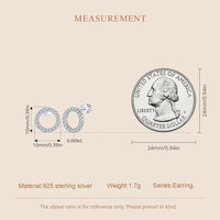 Moissanite 10mm Stud Earrings S925 Sterling Silver Screw Back Gift Mom