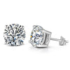 Moissanite 8mm D Color Stud Earrings 0.5-2 Ct 925 Sterling Silver Wedding