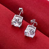 Moissanite 8mm D Color Stud Earrings 0.5-2 Ct 925 Sterling Silver Wedding