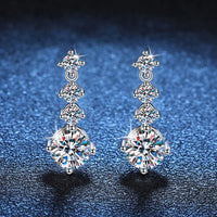 Moissanite 925 Sterling Silver Jewelry Set - Ring Earring Pendant Gift