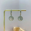 Moissanite 925 Sterling Silver Round D Color Drop Earrings Valentine's Gift