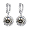 Moissanite 925 Sterling Silver Round D Color Drop Earrings Valentine's Gift