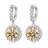Moissanite 925 Sterling Silver Round D Color Drop Earrings Valentine's Gift