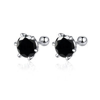 Moissanite Screw Stud Earrings 0.2-2CT D Color 925 Sterling Silver 6 Prong