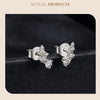 Moissanite Bubble Stud Earrings Geometric VVS1 EX 925 Sterling Screw Back