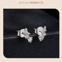 Moissanite Bubble Stud Earrings Geometric VVS1 EX 925 Sterling Screw Back