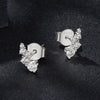 Moissanite Bubble Stud Earrings Geometric VVS1 EX 925 Sterling Screw Back