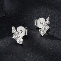 Moissanite Bubble Stud Earrings Geometric VVS1 EX 925 Sterling Screw Back