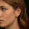 Moissanite Bubble Stud Earrings Geometric VVS1 EX 925 Sterling Screw Back
