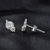 Moissanite Bubble Stud Earrings Geometric VVS1 EX 925 Sterling Screw Back