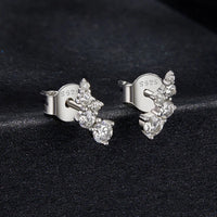 Moissanite Bubble Stud Earrings Geometric VVS1 EX 925 Sterling Screw Back