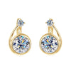 Moissanite Clip Hoop Earrings 925 Sterling Silver D-Color White Round Cut