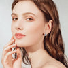 Moissanite Clip Hoop Earrings 925 Sterling Silver D-Color White Round Cut