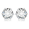 Moissanite D Color Round Solitaire Stud Earrings 0.6-6ct Sterling Silver