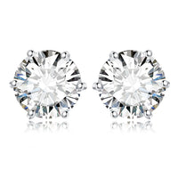 Moissanite D Color Round Solitaire Stud Earrings 0.6-6ct Sterling Silver