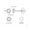 Moissanite D Color Round Solitaire Stud Earrings 0.6-6ct Sterling Silver