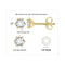 0.6ct each  yellow gold