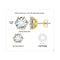 4ct each  yellow gold