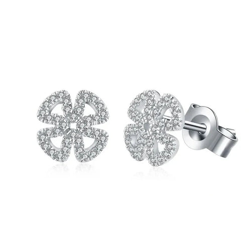 Moissanite D Color Solitaire Stud Earrings 925 Sterling Silver For Women Gift