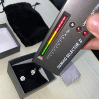 VVS D Color Russian Cut Moissanite Stud Earrings 1/2/4 CT S925 Sterling Silver
