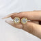 yellow gold colored silver / 0.5 ct each