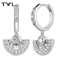Moissanite VVS1 Drop Earrings 18K Gold Plated 925 Sterling Round Pear Square