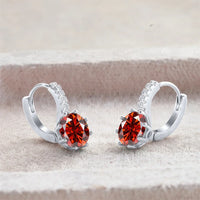 2 Carat Moissanite Drop Earrings Sterling Silver Solitaire Studs For Women