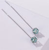 Moissanite Drop Earrings 5-6.5mm Sterling 925 Silver Solitaire Dangle Gift