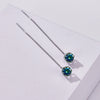 Moissanite Drop Earrings 5-6.5mm Sterling 925 Silver Solitaire Dangle Gift