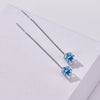 Moissanite Drop Earrings 5-6.5mm Sterling 925 Silver Solitaire Dangle Gift