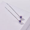 Moissanite Drop Earrings 5-6.5mm Sterling 925 Silver Solitaire Dangle Gift