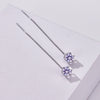 Moissanite Drop Earrings 5-6.5mm Sterling 925 Silver Solitaire Dangle Gift