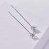 Moissanite Drop Earrings 5-6.5mm Sterling 925 Silver Solitaire Dangle Gift