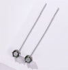Moissanite Drop Earrings 5-6.5mm Sterling 925 Silver Solitaire Dangle Gift