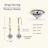 Moissanite Earrings 925 Sterling Silver White Gold Plated Hypoallergenic Studs
