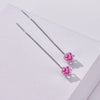 Moissanite Drop Earrings 5-6.5mm Sterling 925 Silver Solitaire Dangle Gift