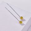 Moissanite Drop Earrings 5-6.5mm Sterling 925 Silver Solitaire Dangle Gift