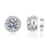 Moissanite Earrings 925 Sterling Silver Clip Stud Luxury Gift For Women