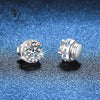 Moissanite Earrings 925 Sterling Silver Clip Stud Luxury Gift For Women