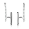 Moissanite Geometric Stud Earrings 925 Sterling Silver Push Back Gift For Women