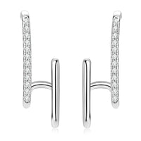 Moissanite Geometric Stud Earrings 925 Sterling Silver Push Back Gift For Women
