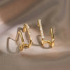 Moissanite Geometric Stud Earrings 925 Sterling Silver Push Back Gift For Women
