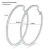 Moissanite Hoop Earrings 30/50mm Sterling Silver 925 Bridal Wedding Hoops