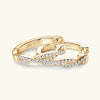 Moissanite Hoop Earrings 925 Sterling Silver Twist Small Hoops For Women