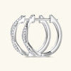 Moissanite Hoop Earrings 925 Sterling Silver Twist Small Hoops For Women