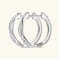 Moissanite Hoop Earrings 925 Sterling Silver Twist Small Hoops For Women