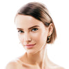 Moissanite Hoop Earrings 925 Sterling Silver Twist Small Hoops For Women